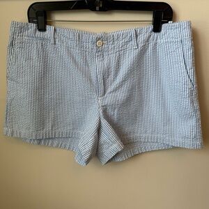 Ralph Lauren Blue White Striped Seersucker Shorts Nautical Coastal Resortwear 12